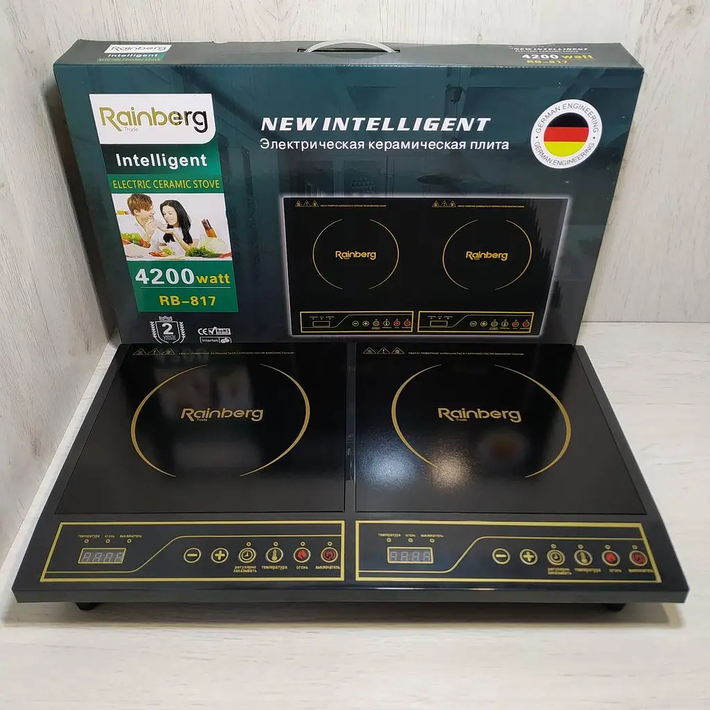 Електрична керамічна плита Rainberg RB-817 4200W Чорна - фото 2