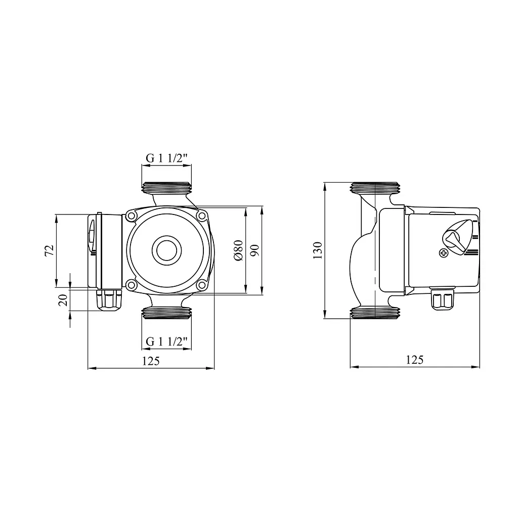 Насос циркуляційний Forwater GPD 25/6-130 (Grundfos) CV013466 - фото 2