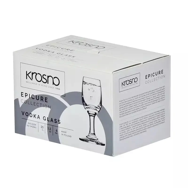 Набір чарок для горілки Krosno Pure, скло, 35 мл, 6 шт. (788081) - фото 2