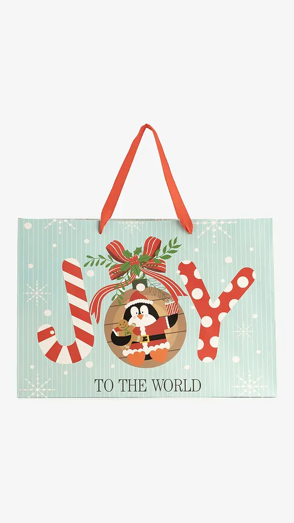 Пакет паперовий новорічний JUMBO XMAS 760295ЬД Бірюзовий shop (2000999372087) - фото 2