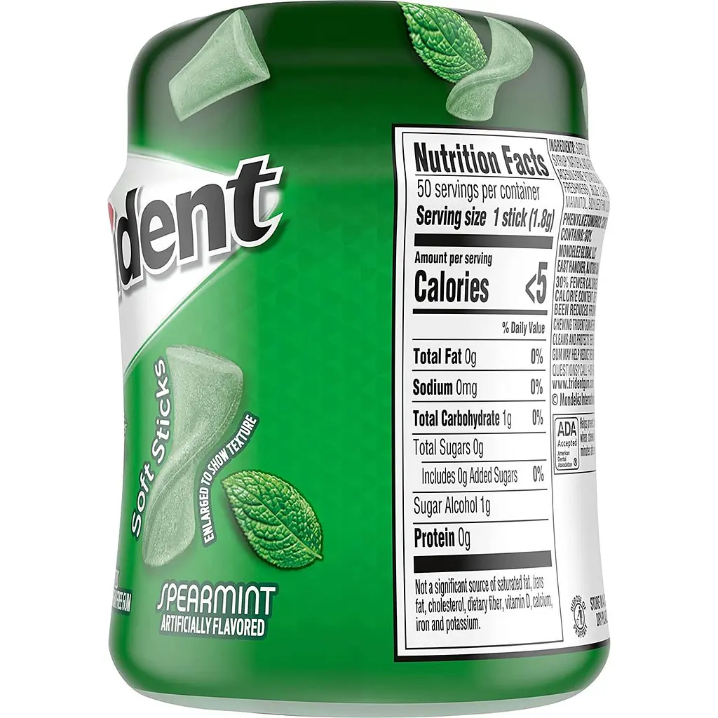 Жуйки Trident Spearmint Sugar Free 50 sticks - фото 2