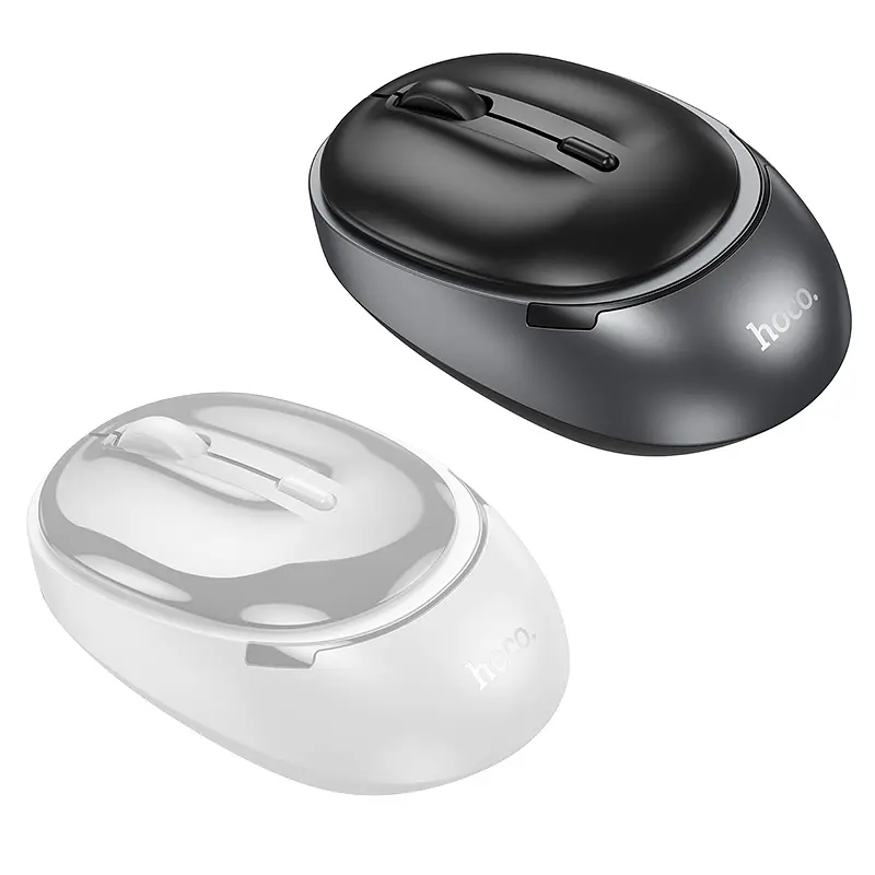 Маніпулятор миша HOCO GM34 Nuevo dual-mode business wireless mouse Black Metal Gray - фото 3