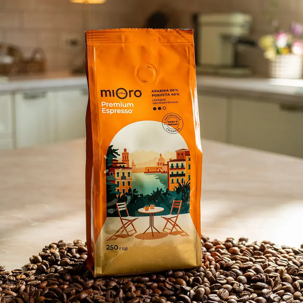 Кава зернова Mioro Coffee Premium Espresso 250 г - фото 3