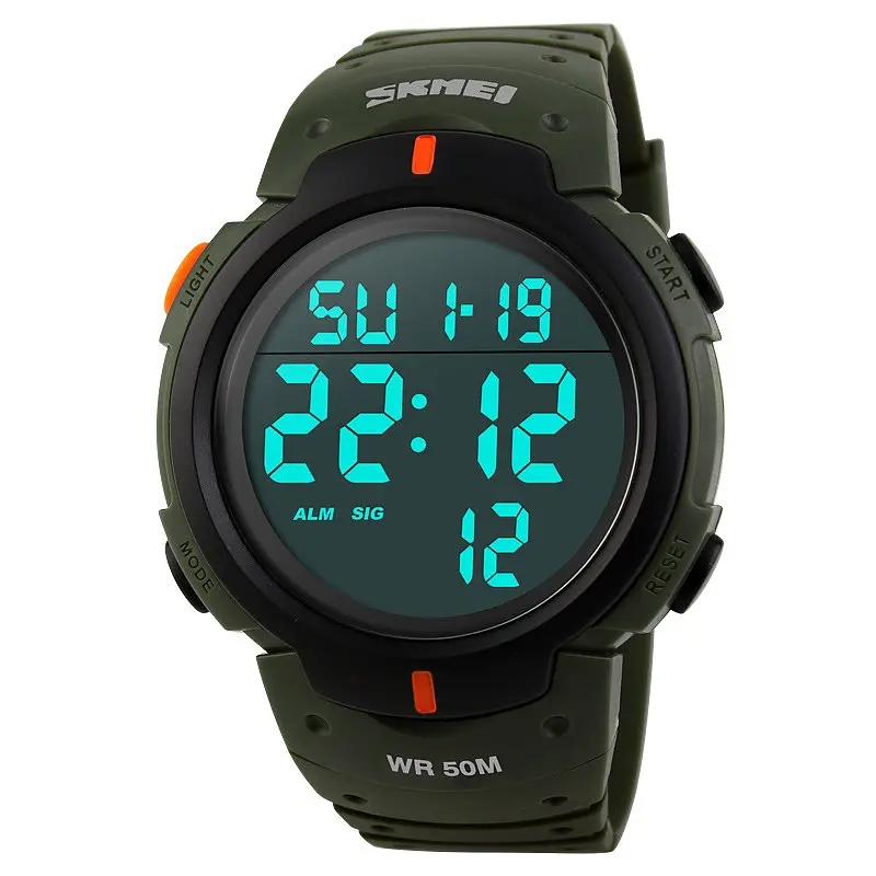 Наручний годинник чоловічий Skmei 1068 Army Green, 1068AG (12262) - фото 2