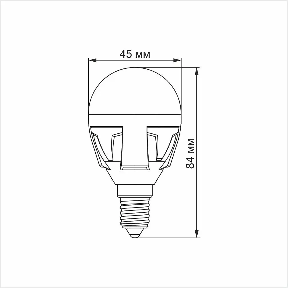 Светодиодная лампа Videx Premium G45 7W E14 4100K (VL-G45-07144) - фото 3