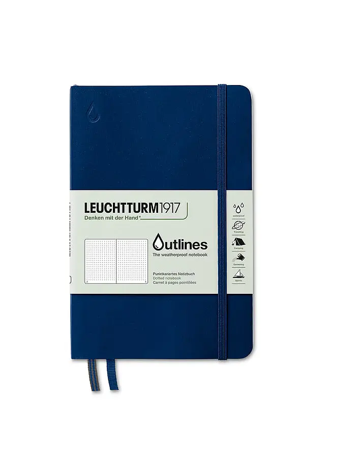 Блокнот Leuchtturm1917 Outlines, Paperback (B6+), Темно-синій, Крапка (372386)