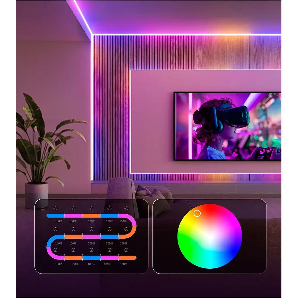 Светодиодная лента Govee H61E5 COB Strip Light Pro RGBIC+W 3м (H61E53D1) [145623] - фото 3