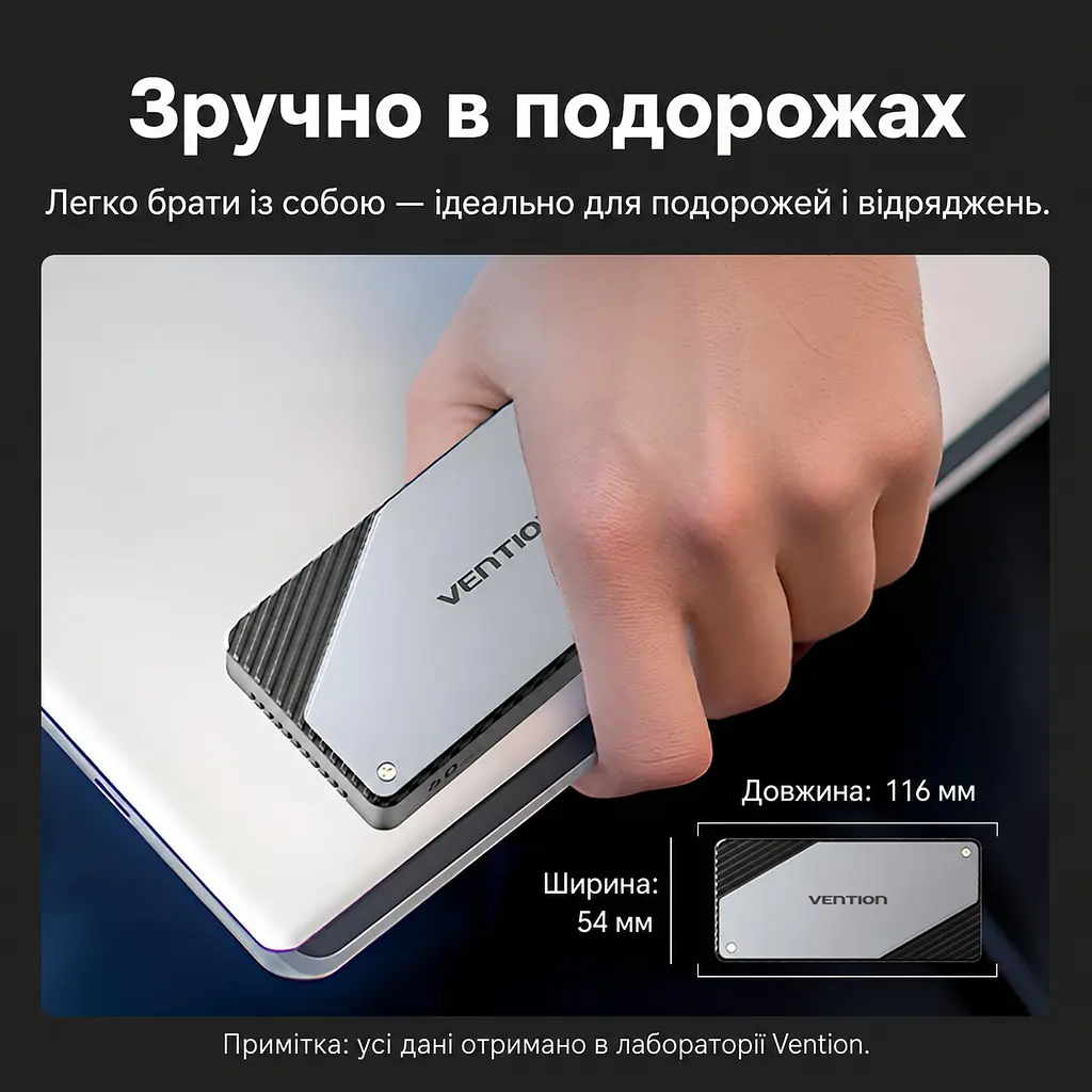 Зовнішній корпус M.2 NVMe SSD Vention USB-C USB 4.0 до 40 Гбіт/с SSD до 8 ТБ формати 2230/2242/2260/2280 ключі B&M Key та M Key вентилятор з авторегулюванням швидкості Thunderbolt 3/4 Windows Linux Mac OS Android iOS монтаж без інструментів UASP TRIM SMART сон через 5 хв алюмінієвий сплав кабель USB 4.0 USB-C ↔ USB-C 0,3 м і силіконова термопрокладка в комплекті сріблясто-сірий із темно-сірими акцентами (KPZH0) - фото 15