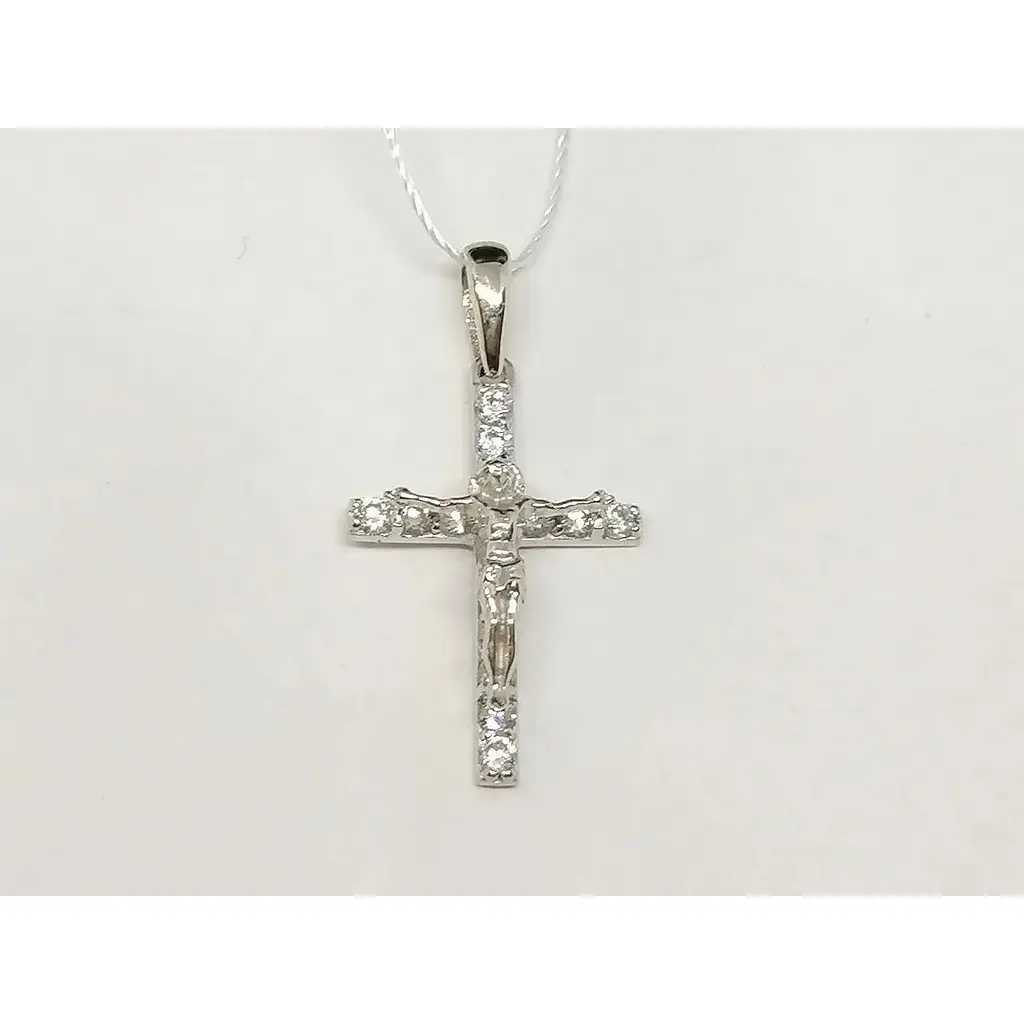 Золотий хрестик Імперія золота Розп'яття Христа з фіанітами. КР298БИ - фото 2