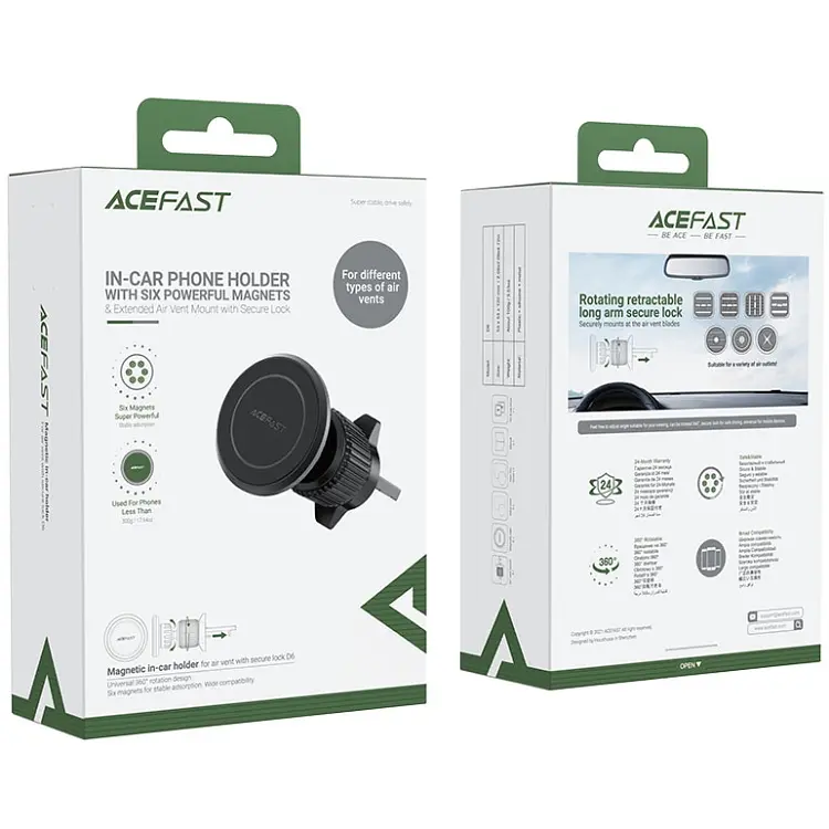 Автомобильное крепление Acefast для смартфона D6 air outlet magnetic - фото 5
