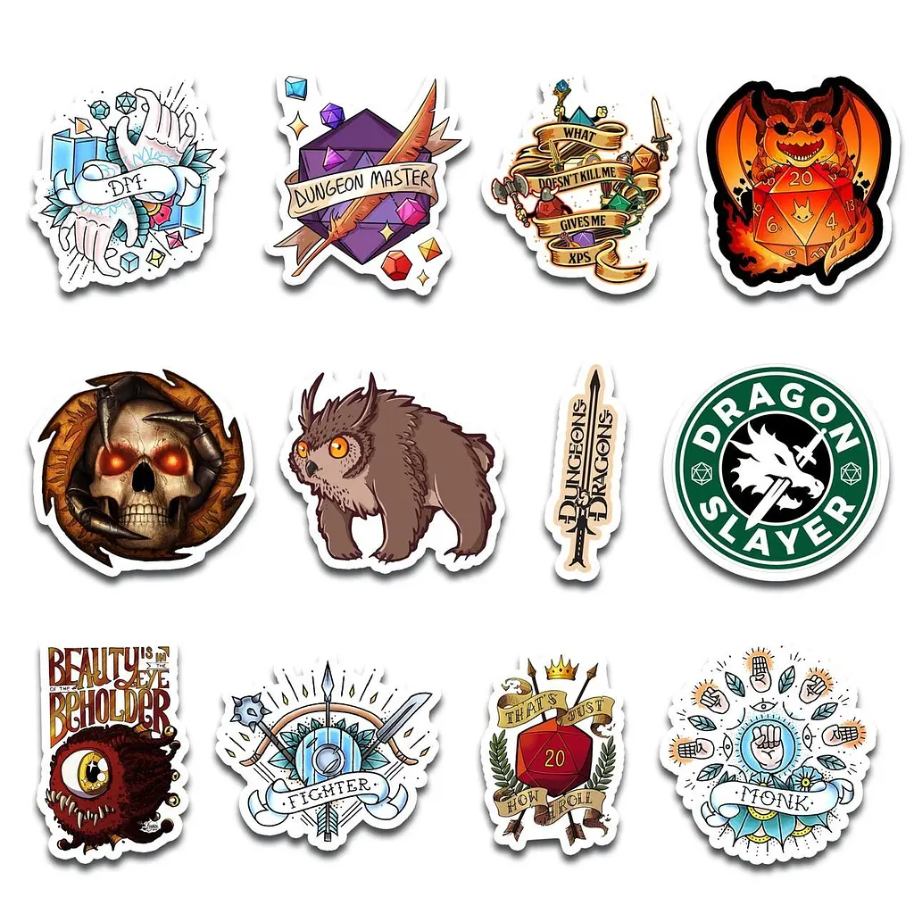 Стикерпак GeekLand Dungeons & Dragons 45 штук (SP DD 01) - фото 3