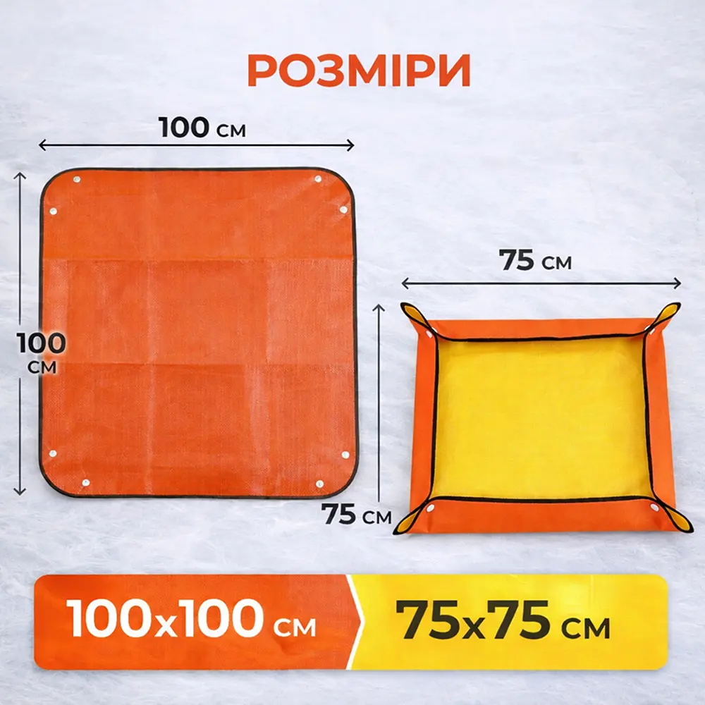 Килимок для роботи з рослинами водонепроникний двосторонній 100×100 см - фото 3