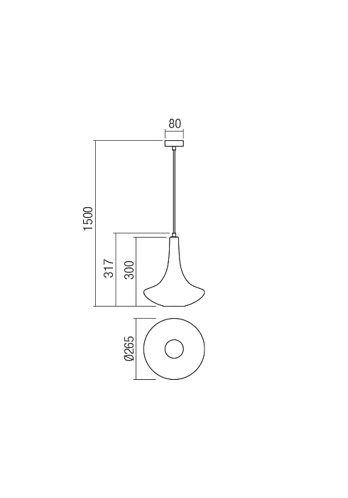 Подвесной светильник Redo DECANTER SU 1X42W E27 D265 CHAMPAGNE SHADOW (5.1.1) 01-1622 - фото 2