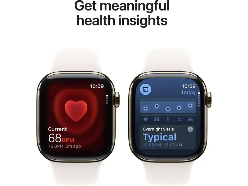 Смарт-годинник Apple Watch Series 11 GPS + Cellular 42mm Gold Titanium Case w. Light Blush Sport Band - S/M (MF8W4) - фото 4