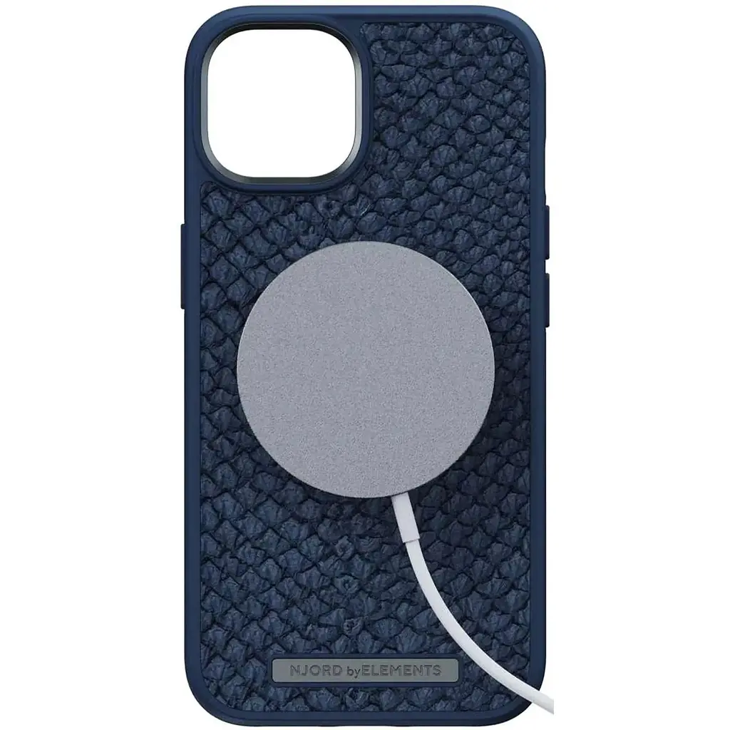 Чехол-накладка Njord Salmon Leather MagSafe Case Blue для iPhone 14 (NA41SL01) - фото 5