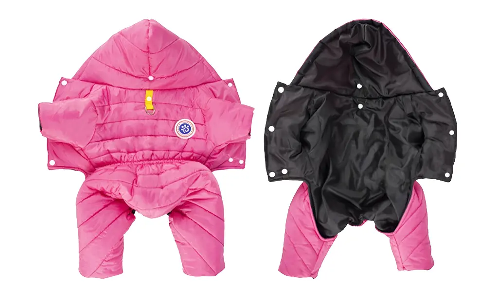 Комбінезон для собак та котів EcoToys Rose M малиновий A: 27 см B: 34 см C: 28 см 7019 - фото 3