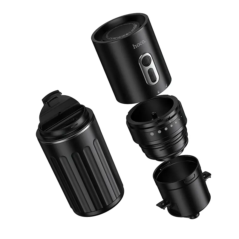 Портативна кавомашина HOCO HX80 15 W 1300 mAh Portable all-in-one coffee machine Black (6942007672740) - фото 4