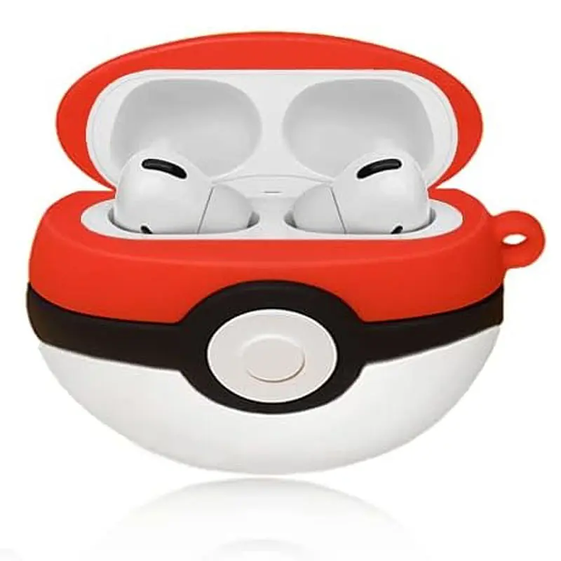 Силіконовий футляр Cartoons&Heroes для навушників AirPods Pro + карабін Покебол - фото 2