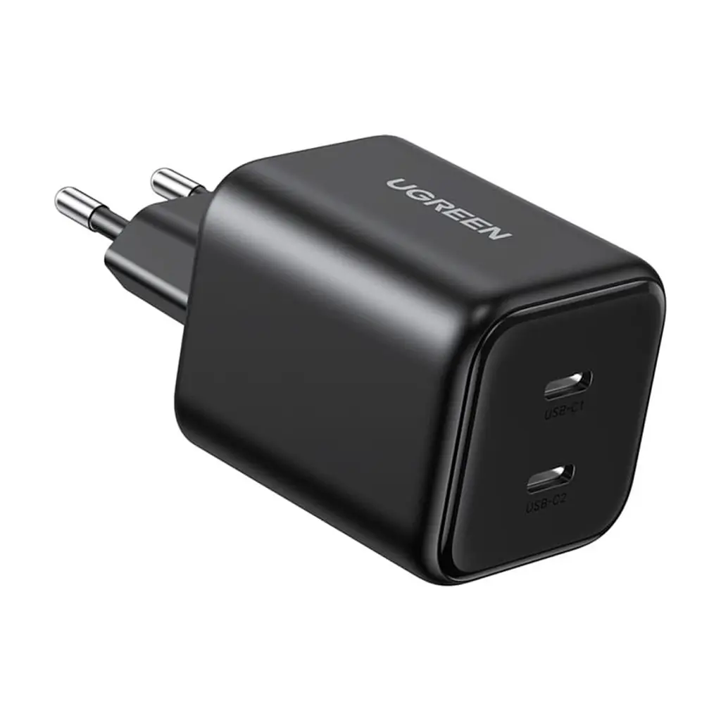 Зарядное устройство для Ugreen X526 2xUSB-C PD45W GaN black (65058) - фото 2