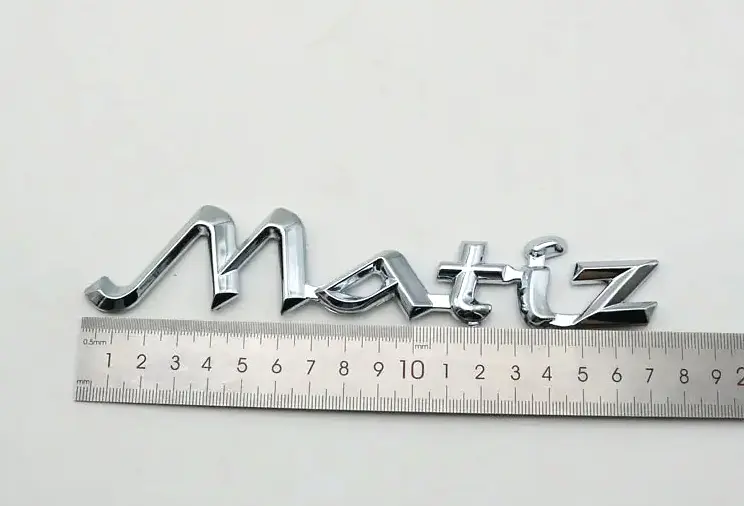 Емблема напис MATIZ Хром 73х35 мм Пластик на скотчі (Завод) - фото 3