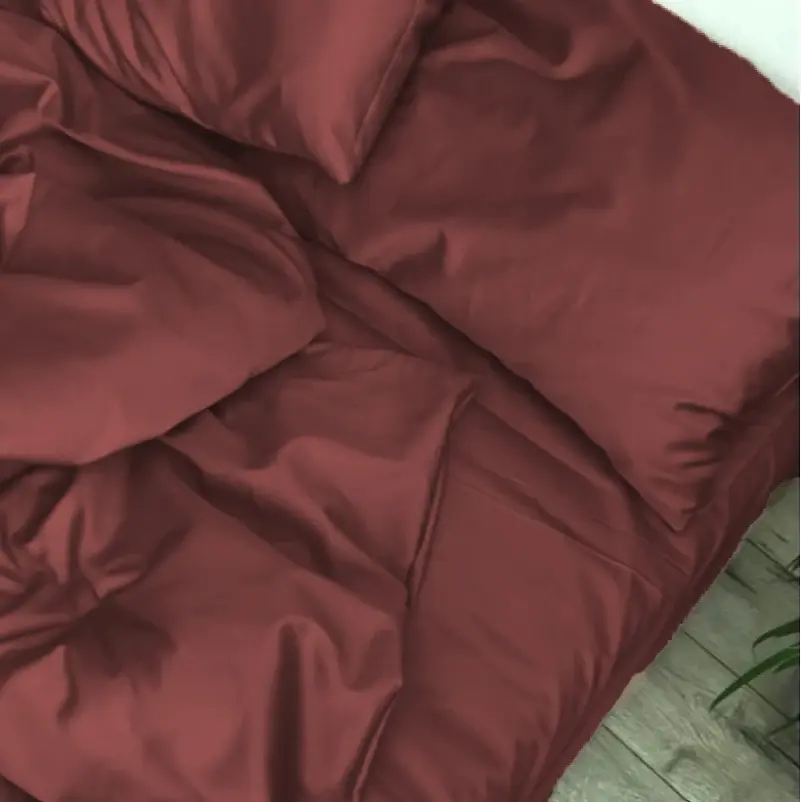 Наволочка MirSon Satin Light Pro 70 x 70 см 10-021 Brick red (2200011025209) - фото 3