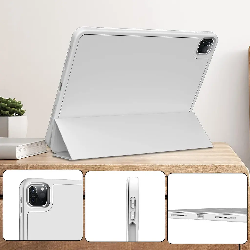 Чохол-книжка BeCover Tri Fold Soft TPU з кріпленням Apple Pencil для Apple iPad Pro 11 2020/2021/2022 Сірий (711111) - фото 3