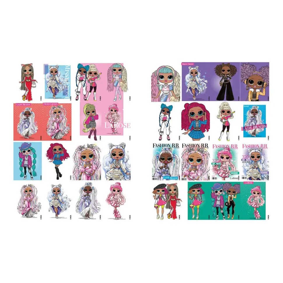 Дитяча книжка-розмальовка "Fashion Show LaRose" Ідейка LCB2 зі стікерами - фото 3