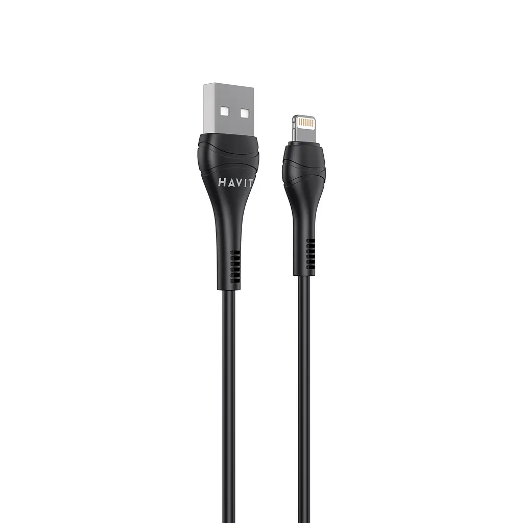 Кабель Havit CB6160-L 2A USB - Lightning 1.8 м черный (HV-CB6160-L-BK) - фото 3