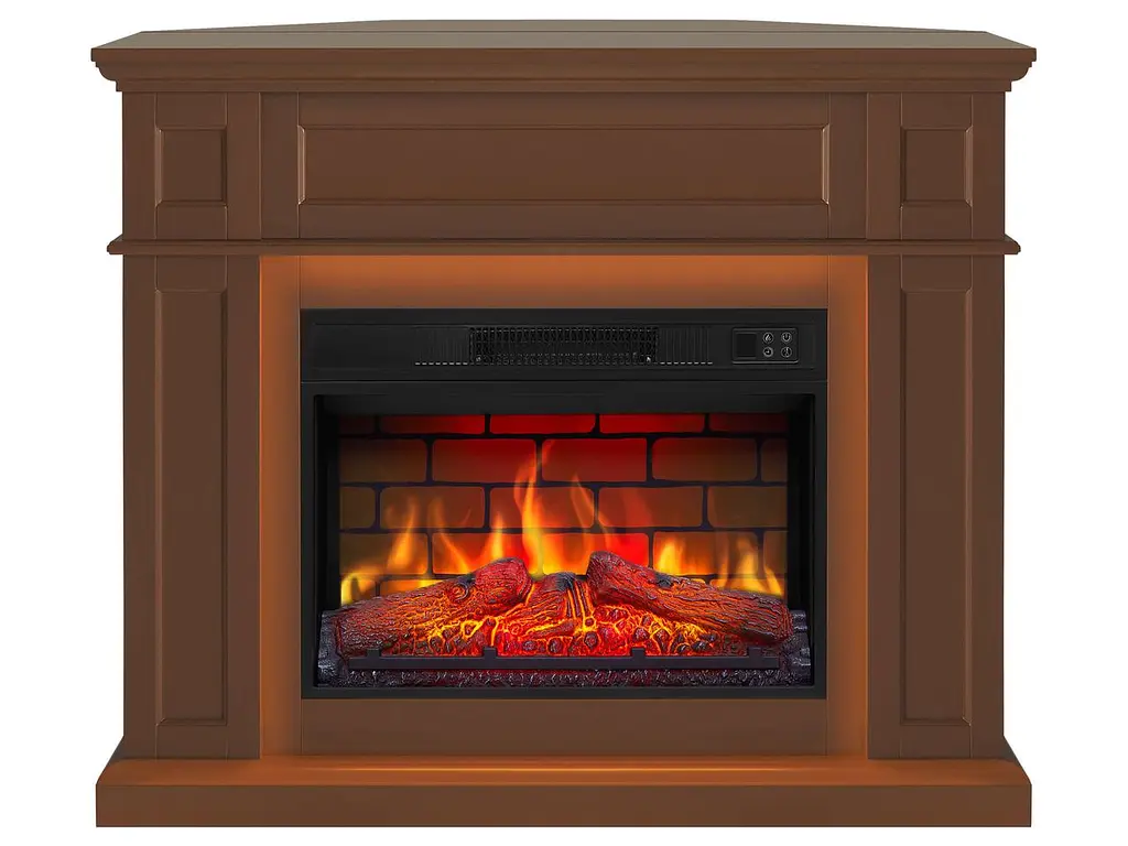 Електрокамін універсальний 2в1 ArtiFlame Linz AF23BS коричневий з LED підсвічуванням