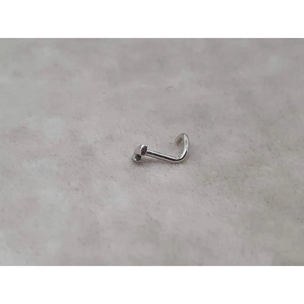 Серебряная серьга-пирсинг в нос Ирий Молния. 6034 - фото 3