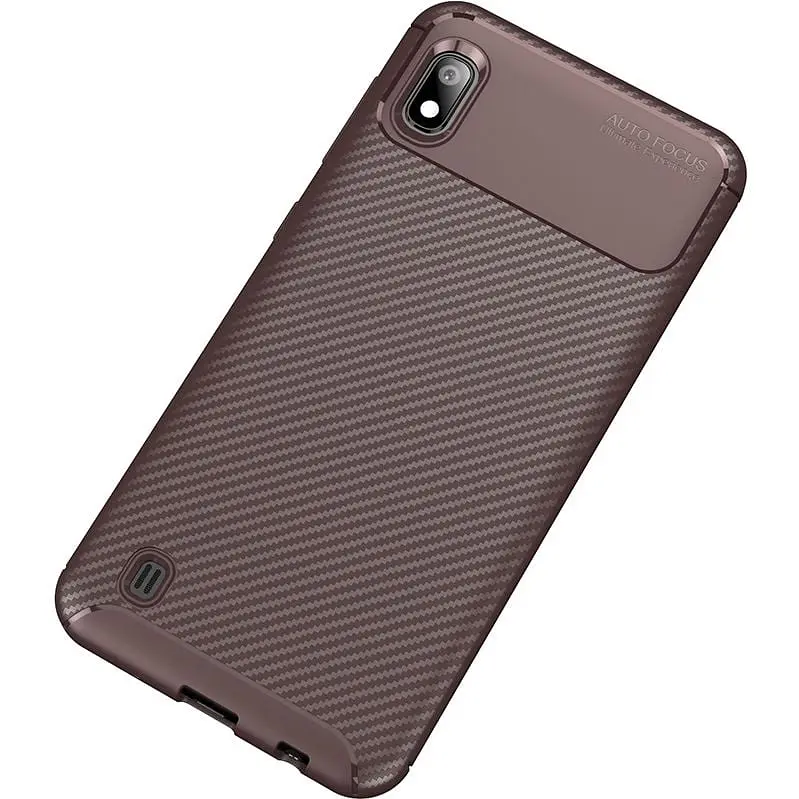 Чохол-накладка Toto TPU Carbon Fiber 1.5 mm Case Samsung Galaxy A10 Coffee - фото 2