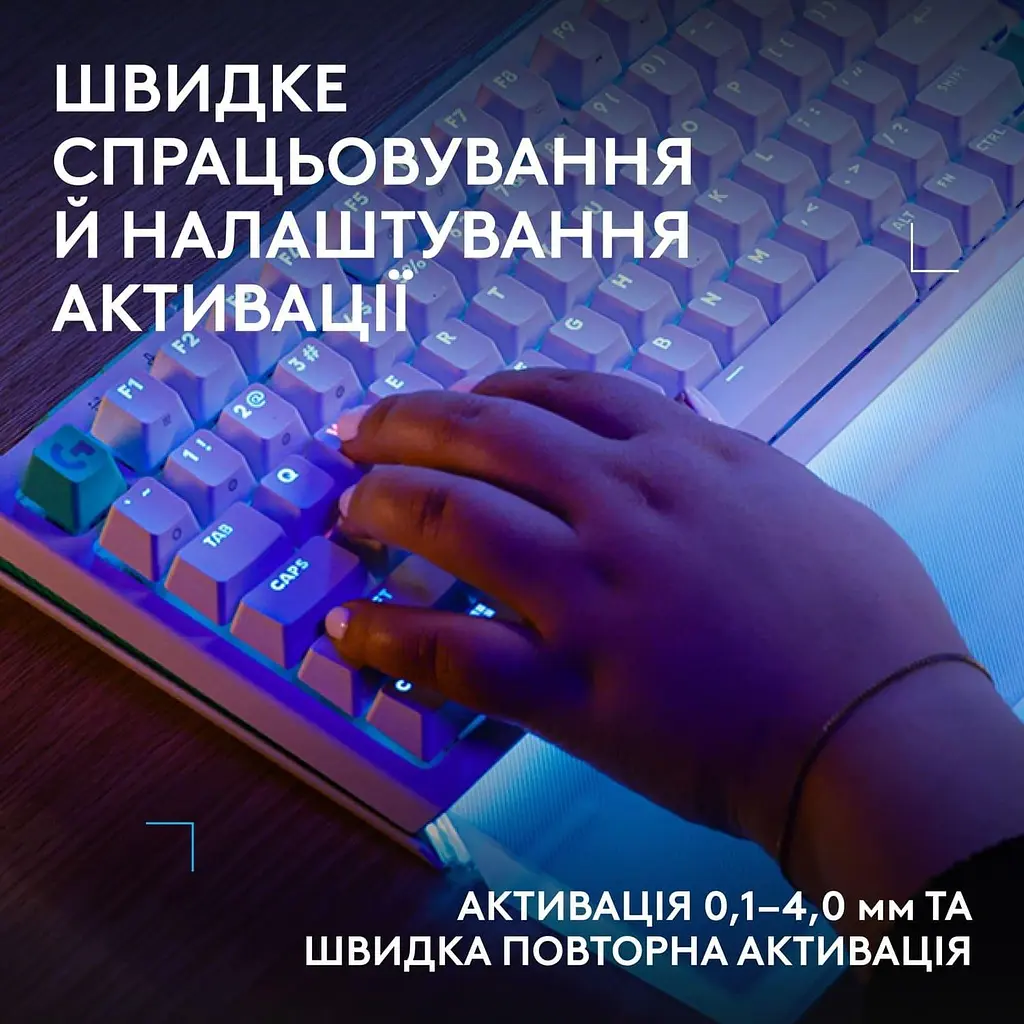 Клавіатура Logitech G512 X 75 Tactile Wired Gaming Keyboard White (920-013955) - фото 4