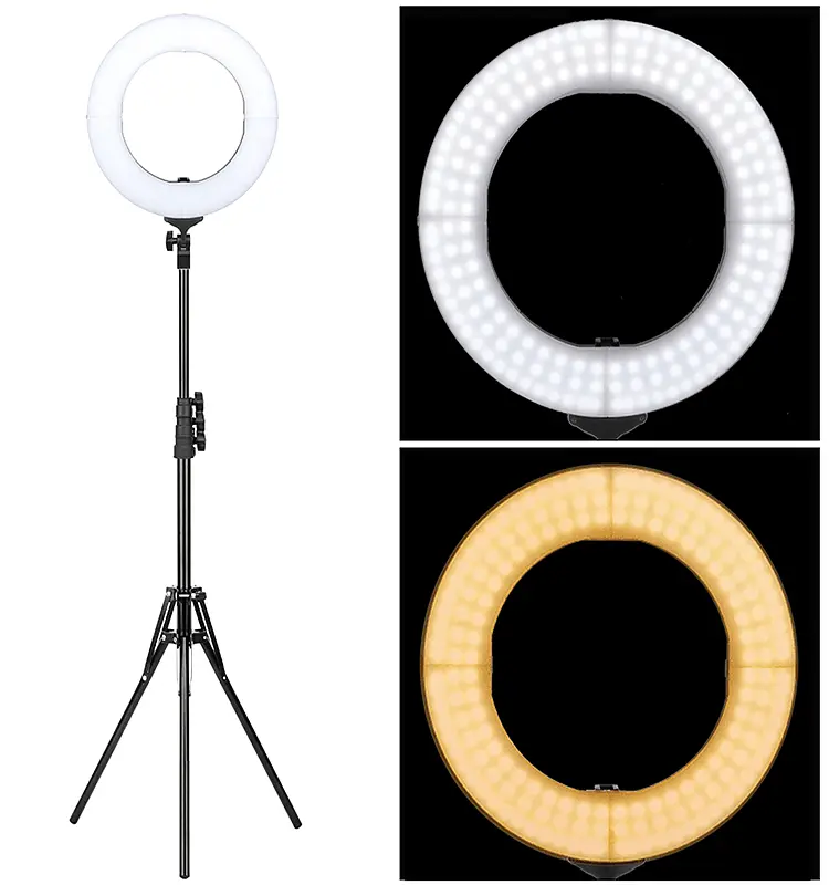 Тримач з кільцевим освітленням Zomei 14" ZM336 180cm Tripod Stand  3200-5600 K живлення від розетки - фото 6