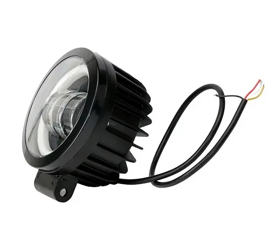 Світлодіодна додаткова LED фара 90х60 mm / Лінза з ДХО / 30W / 10Wх3 / 10-30V / 3500LM / 1 шт. - фото 4