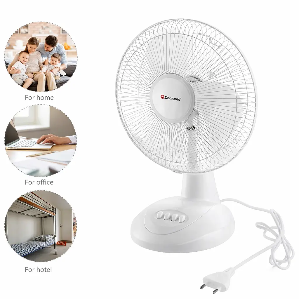 Вентилятор настільний DOMOTEC MS-1626 White з автоповоротом 3 режими 40 Вт - фото 2