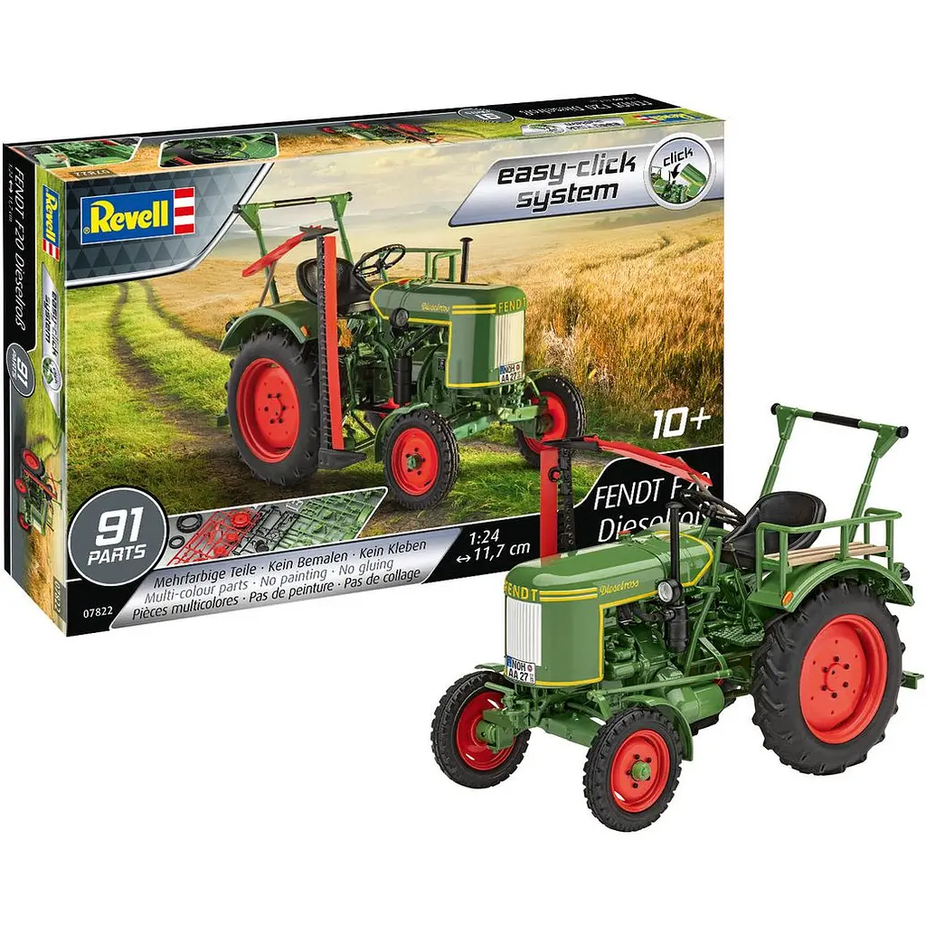 Збірна модель Revell Трактор Fendt F20 Dieselroß рівень 2 масштаб 1:24, 91 деталь (RVL-07822) - фото 2
