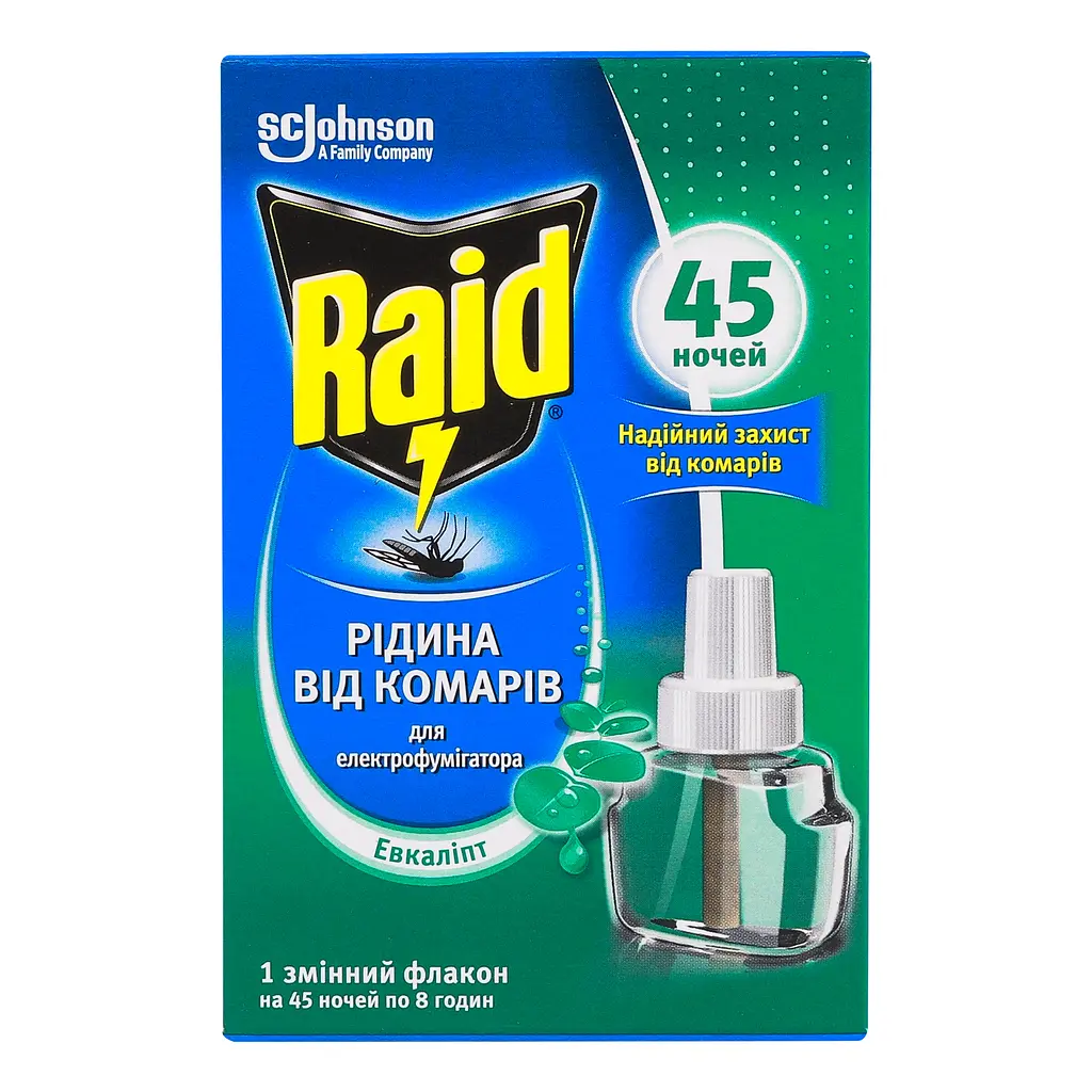 Рідина для електрофумігаторів Raid Евкаліпт від комарів 45 ночей - фото 3