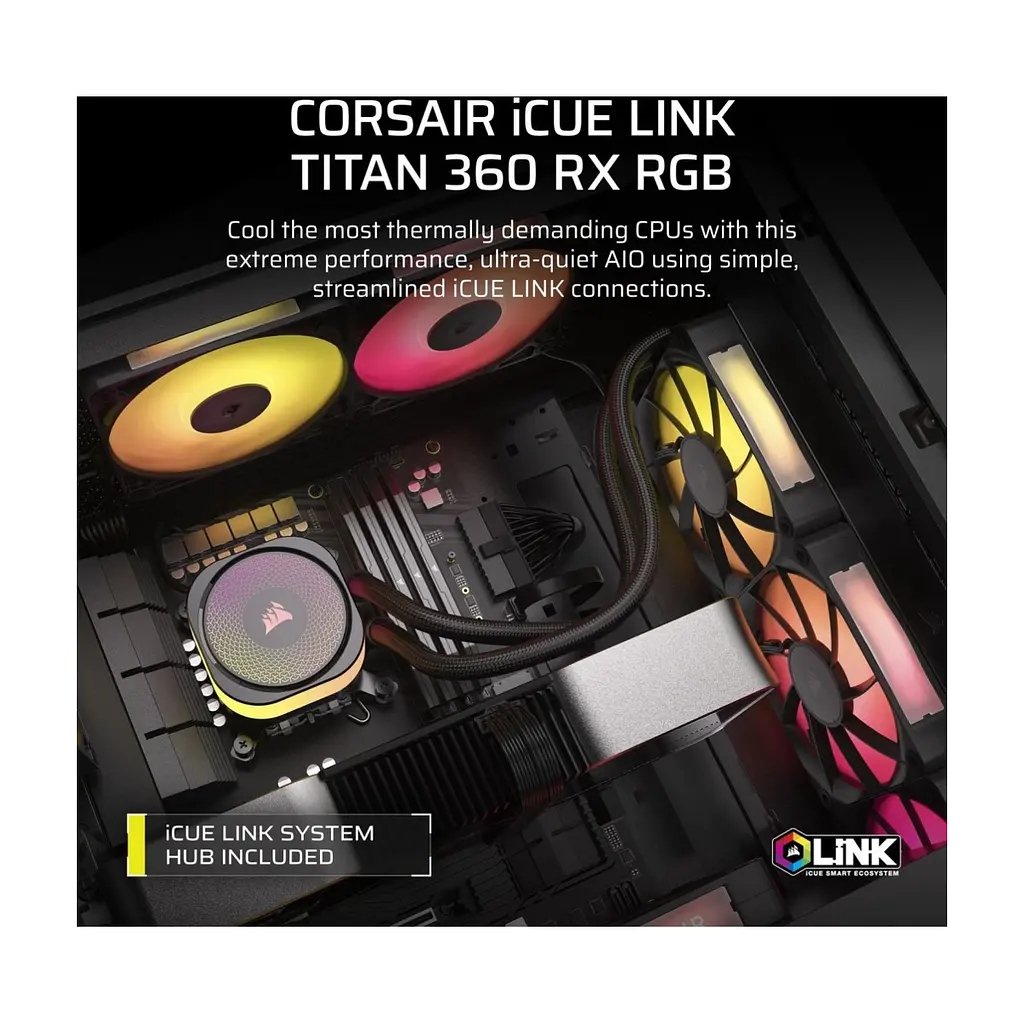 Система рідинного охолодження Corsair iCUE LINK TITAN 360 RX RGB (CW-9061018-WW) - фото 10