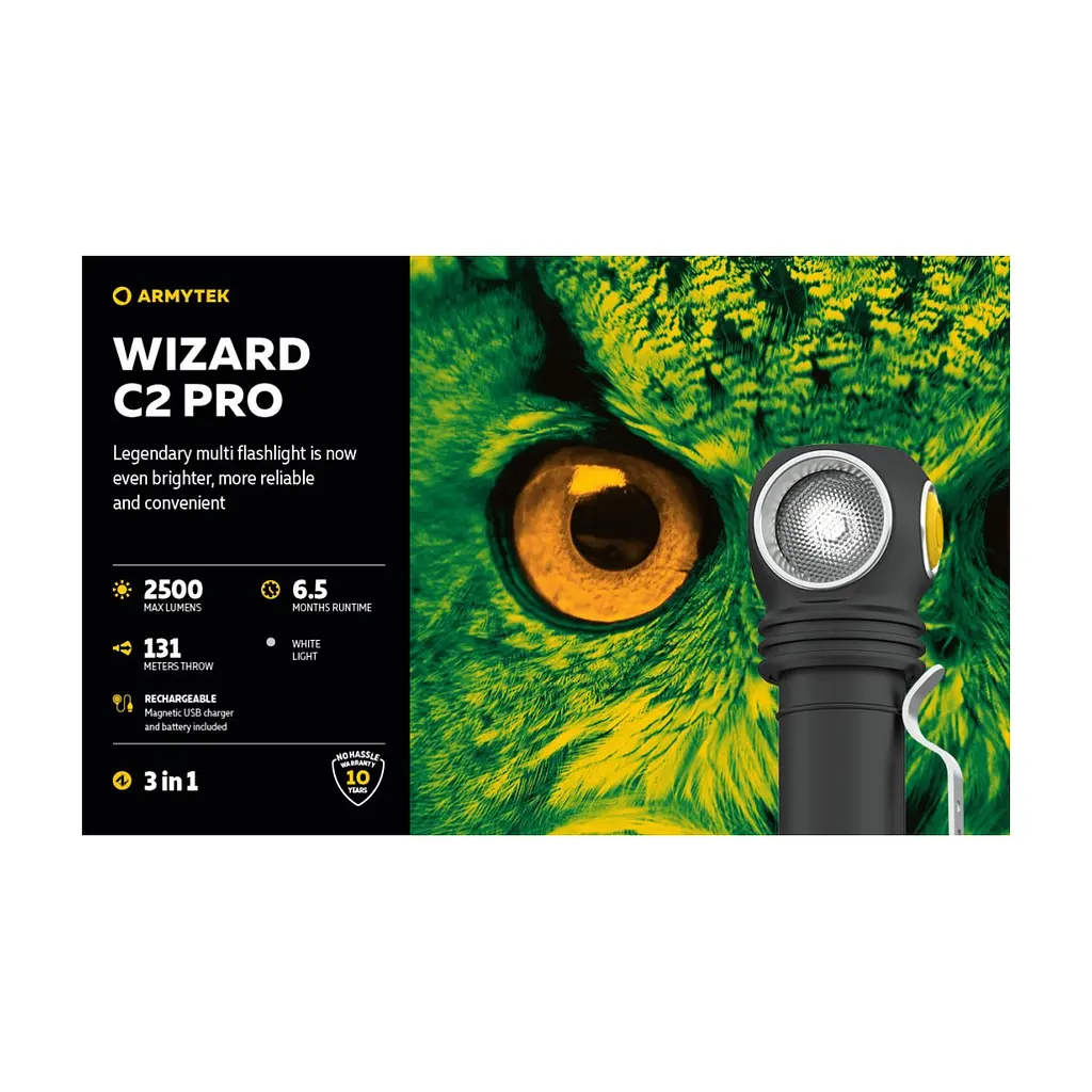 Ліхтар Armytek Wizard C2 Pro Marnet USB White (F08701C) - фото 10