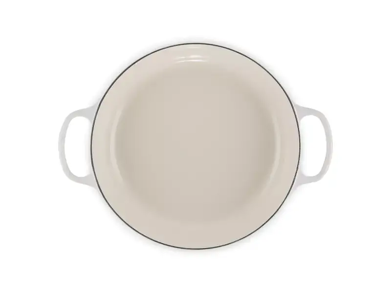 Каструля Le Creuset Signature Cast Iron Shallow Casserole 30 см Meringue 21180307164430 - фото 3