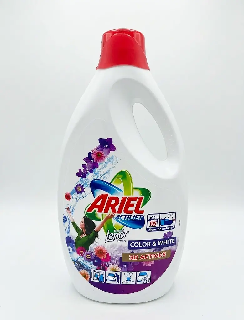 Універсальний гель для прання Ariel Actilift Color & White 3D Actives Touch of Lenor Fresh, 5.25 л (105 прань)