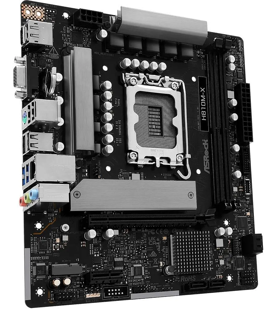 Материнська плата ASRock H810M-X (H810M-X) (Socket 1851, Intel H810, Micro-ATX) - фото 2