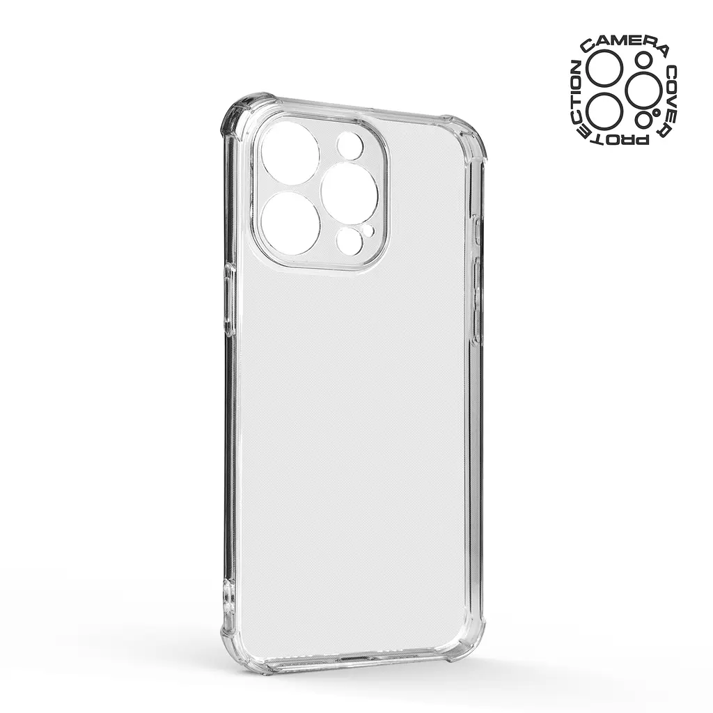 Прозрачный чехол для Apple iPhone 15 Pro Max с защитой камеры и усиленными бортами, тонкий, силиконовый, бесцветный, ударопрочный, противоударный бампер с закрытой камерой, ArmorStandart (ARM70848) - фото 2