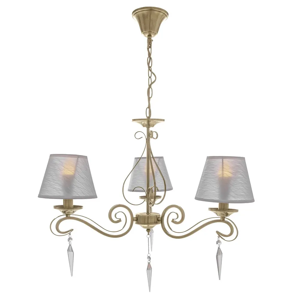 Люстра подвесная Brille с абажуром классическая E14 40W BZ (BCL-676S/3) - фото 7