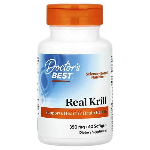 Олія криля (Krill oil) Real Krill 350 mg 60 рідких капсул Doctor's Best vit0005272