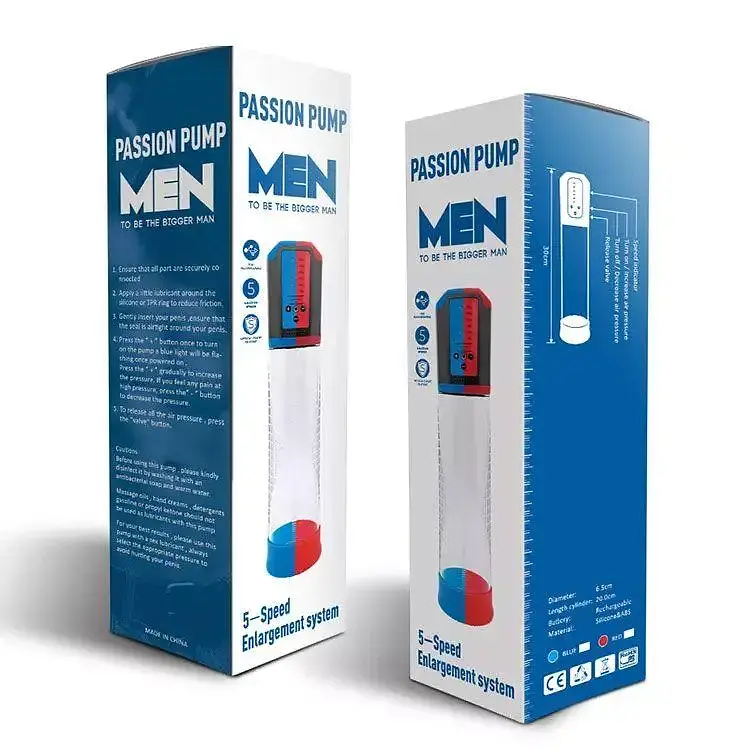 Автоматична вакуумна помпа Men Powerup Passion Enlargement system Red що перезаряджається 5 режимів - фото 3