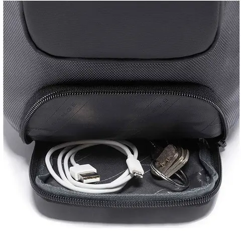 Однолямковий рюкзак через плече Bange BG-7086 9л Сумка-слінг з USB-роз'ємом Black (19380) - фото 4
