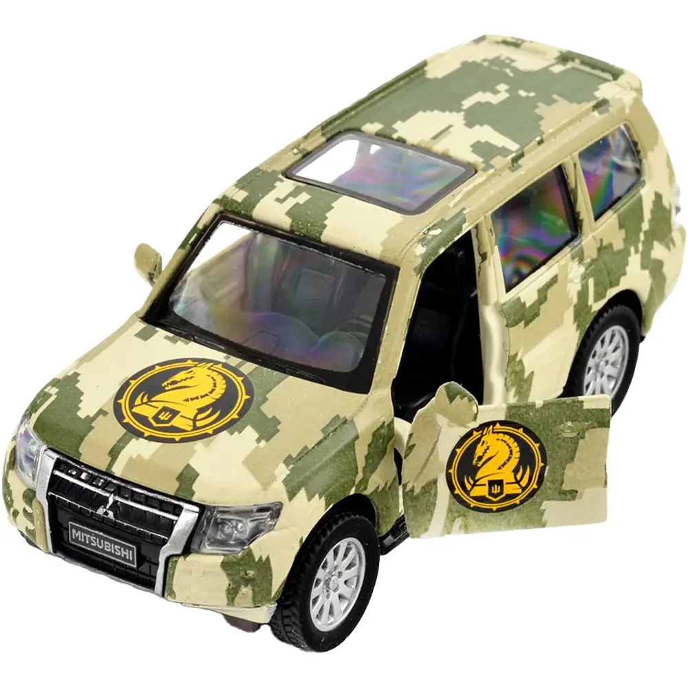 Машинка TechnoDrive серії Шеврони Героїв MITSUBISHI PAJERO 4WD TURBO "47 ОМБр" - фото 9