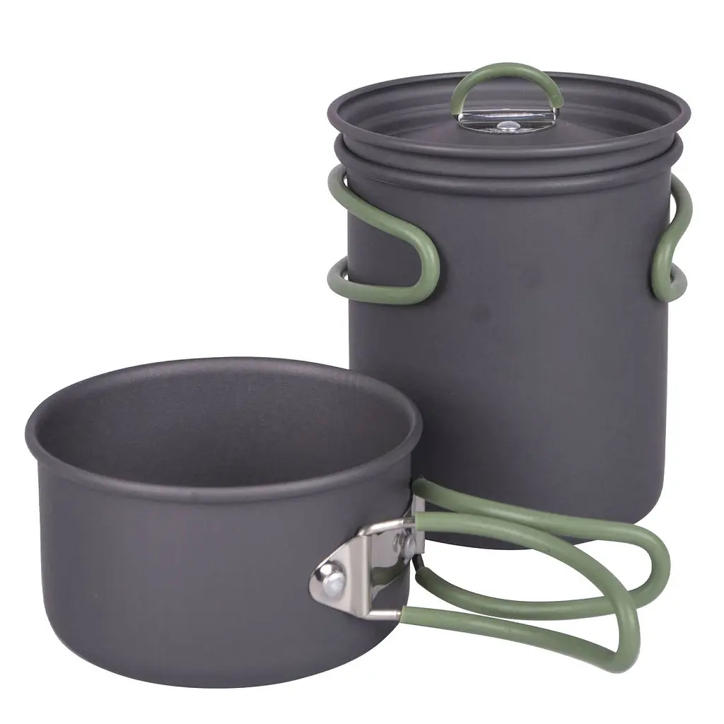 Набір посуду Bo-Camp Explorer 2 Pieces Hard Anodized Anthracite / Green (2200240) - фото 9