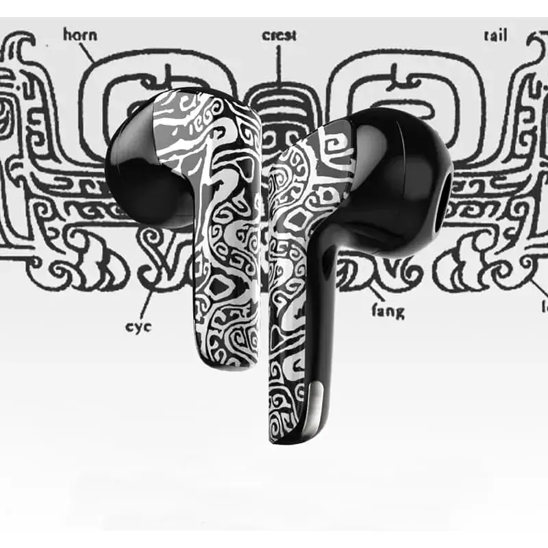 Беспроводные Bluetooth наушники Sabbat M200 Coat of Arms с игровым режимом черно-белые - фото 4
